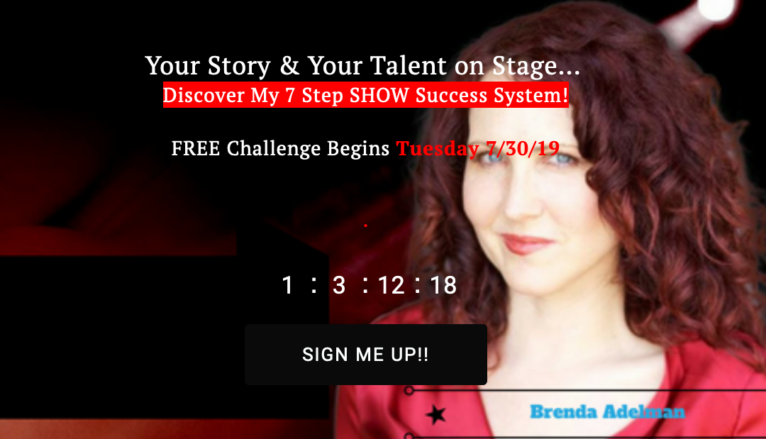 Free 7 Day Your Story and Talent on Stage Challenge begins Today